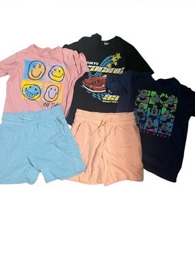 Assorted kids tees and shorts